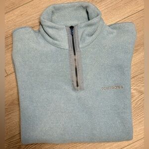 Vintage ICEJEANS BY ICEBERG Light Blue CozyFleece 1/4 Zipper Made in Italy sz.L